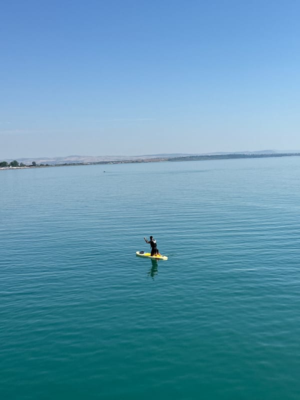 Burgas waterfront and Sea Garden on a calm summer morning