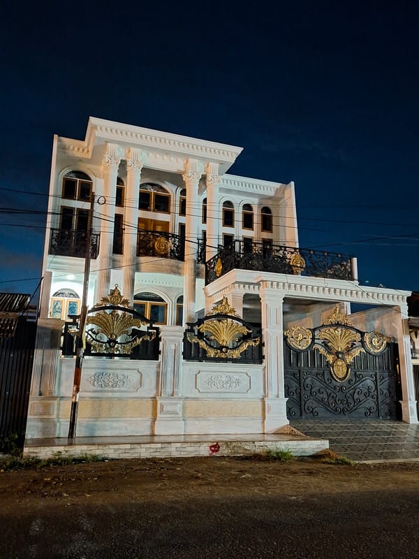 Nighttime architectural documentation across Lhokseumawe, Indonesia captured by witness