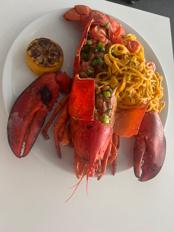 Lobster lunch and gym selfie captured in Burgas