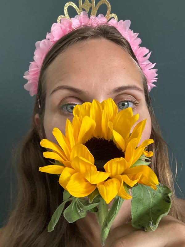 Woman poses with sunflowers, flower crown in Fethiye photo session