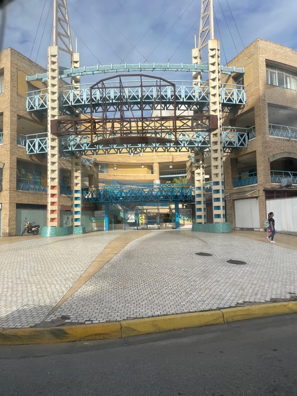 Evening street documentation tour through commercial Porlamar, Venezuela