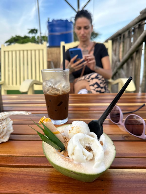 Lazy morning at a beachfront café in Phu Thuy Ward
