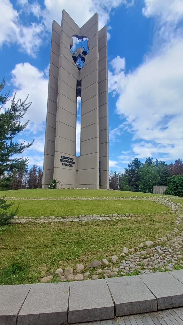 Bells Monument documented in Bistritsa, Bulgaria