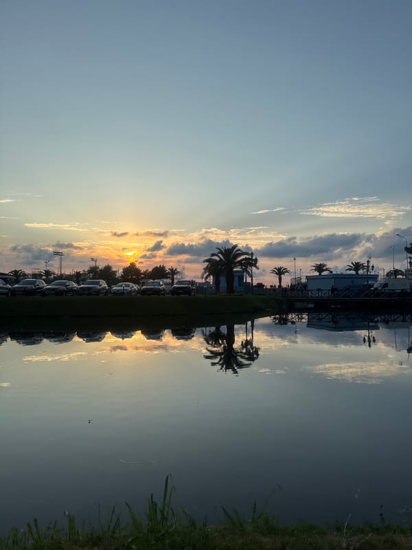 Sunset stroll along Batumi's canal boulevard