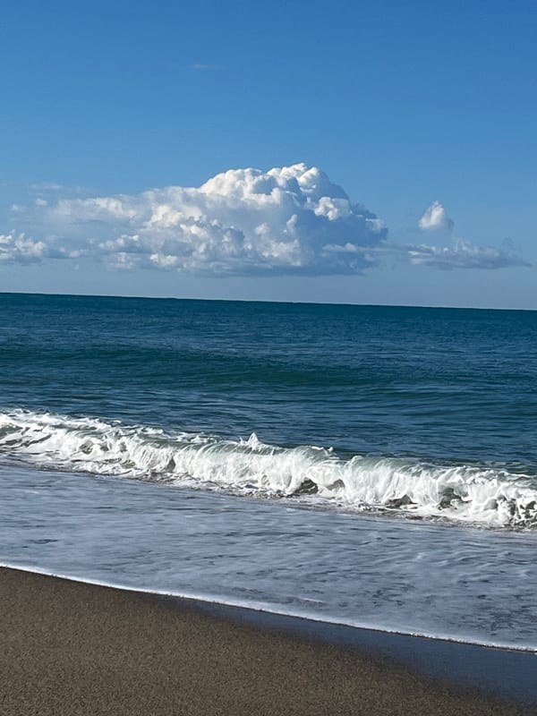 Morning beach visit captured in Alanya, Turkey