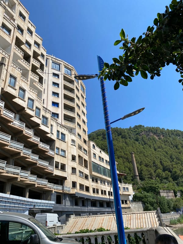Sunny morning scenes documented along Bejaia waterfront promenade