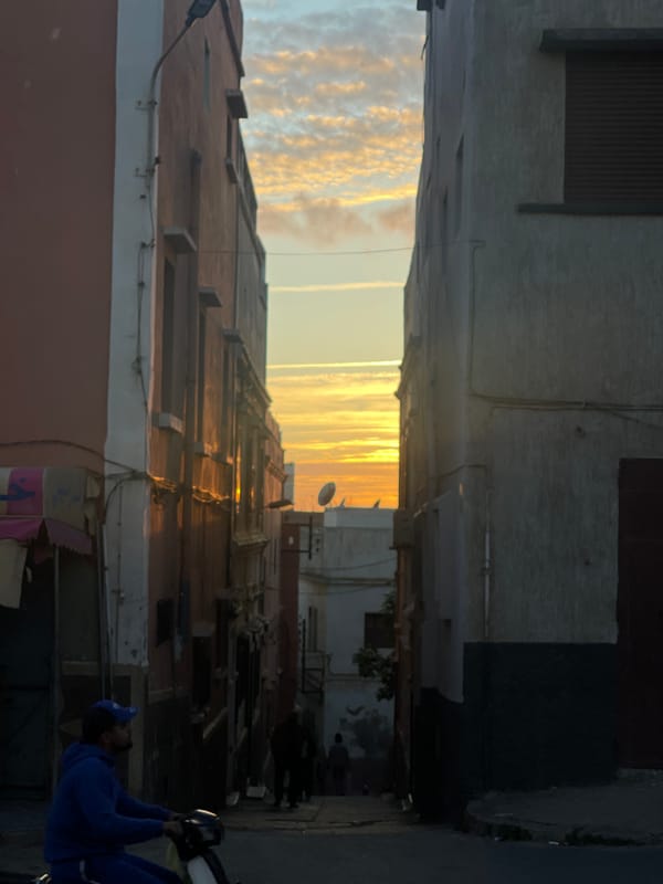 Evening street scenes documented in Safi, Morocco