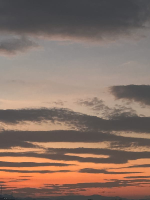 Dramatic sunset with storm clouds observed over Maracay, Venezuela