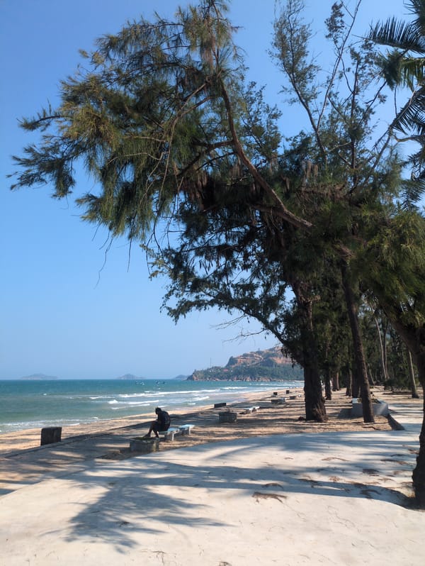 Morning coastal walk documented in South Quy Nhon Ward