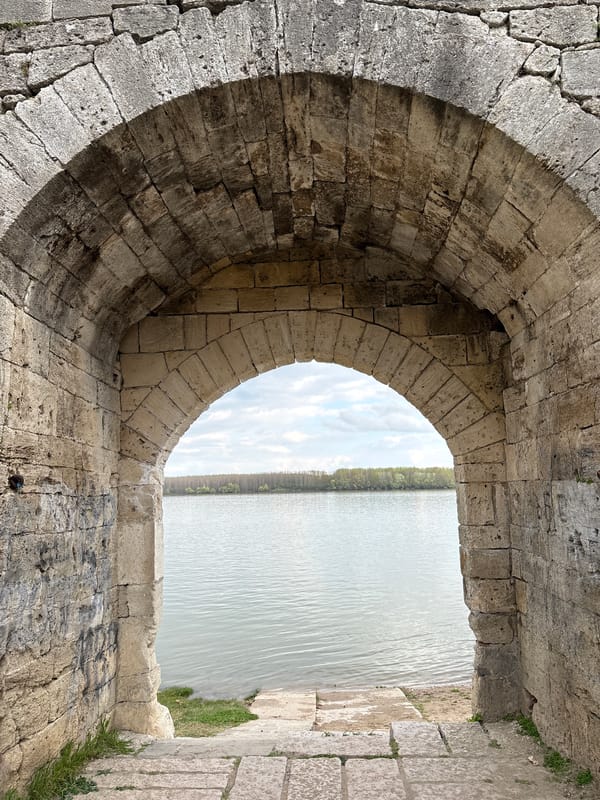 Tourist explores medieval Baba Vida Fortress in Vidin, Bulgaria