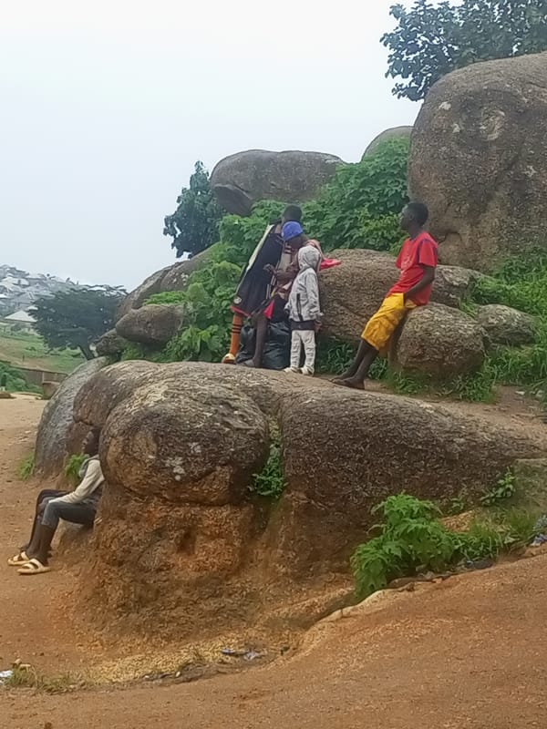 Football and downtime on Jos's rocky outskirts