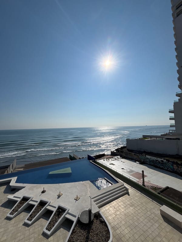 High-rise ocean view captured in Veracruz, Mexico