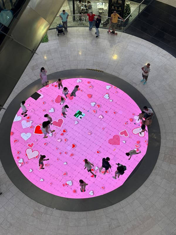 Interactive digital floor display draws crowds at Barcelona mall