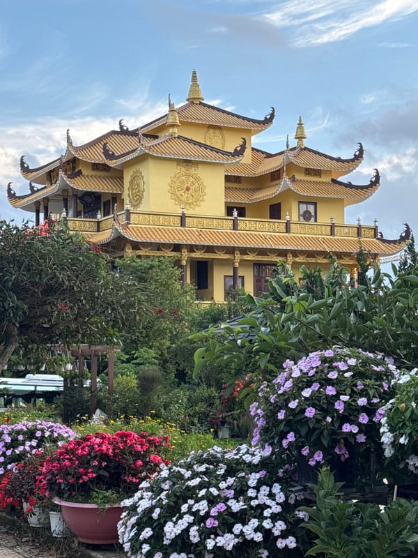 Morning around Xuân Hương Lake and Đà Lạt's temples and gardens