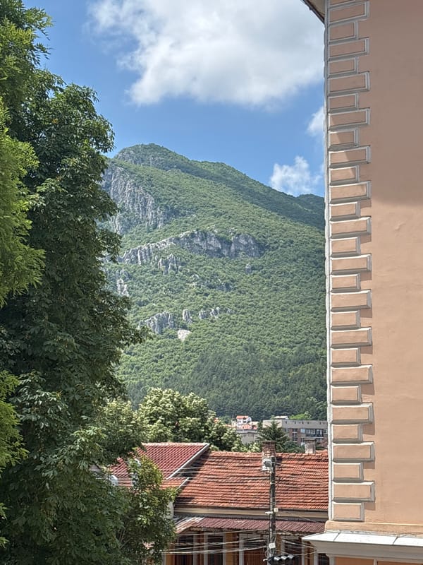 Morning scenes captured in Vratsa classroom and mountain views
