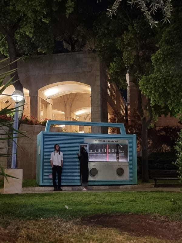 Large Panasonic Radio Mock-up Spotted in Jerusalem