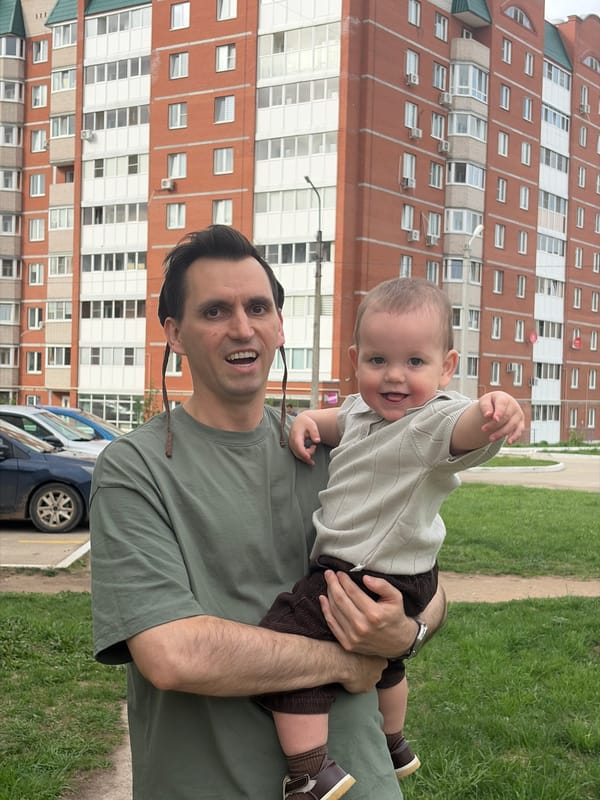 Family moments captured in Chaikovsky, Russia residential area