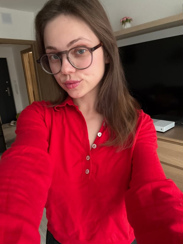Woman takes selfie in home interior, Balatonlelle Hungary