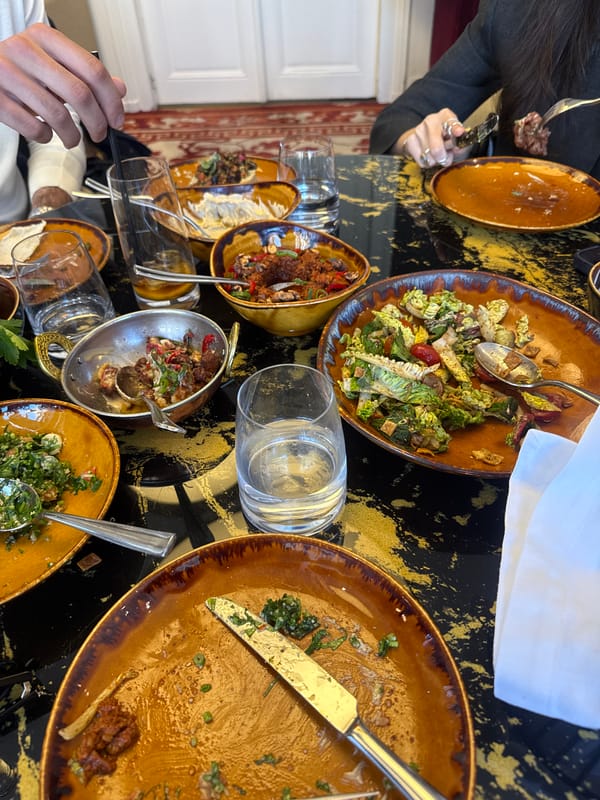 Post-meal table scene documented in Geneva