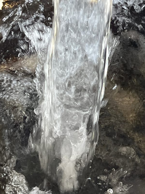 Water pouring captured in close-up shot in Bulgaria