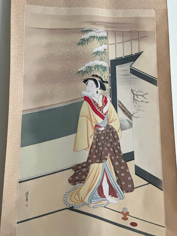 Amsterdam witnesses document Japanese painting, clasped hands separately