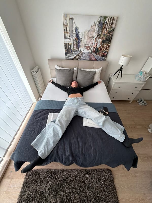 Woman documents morning routine at home in Belgrade