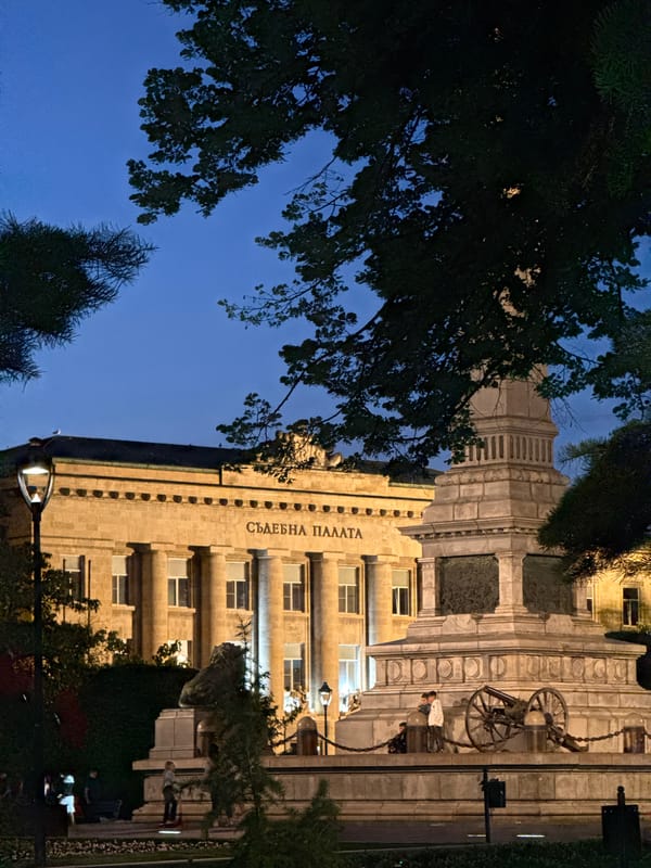 Evening documentation of monuments and architecture in Ruse, Bulgaria