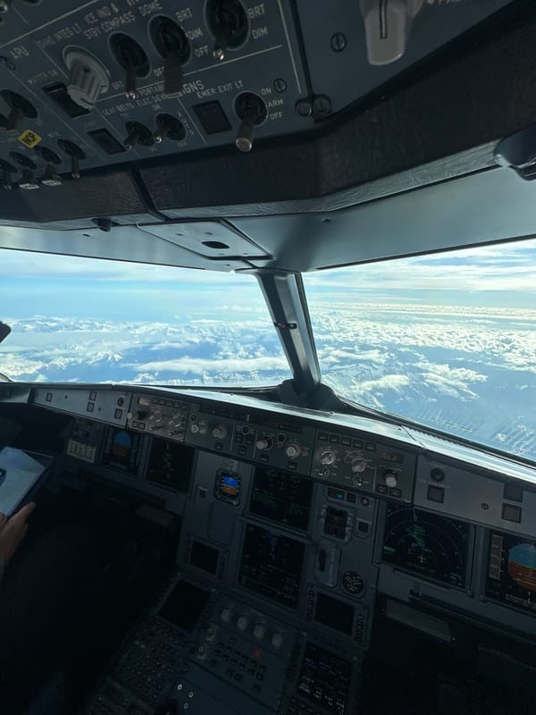 Aircraft cockpit documented during flight operations near Sochi, Russia
