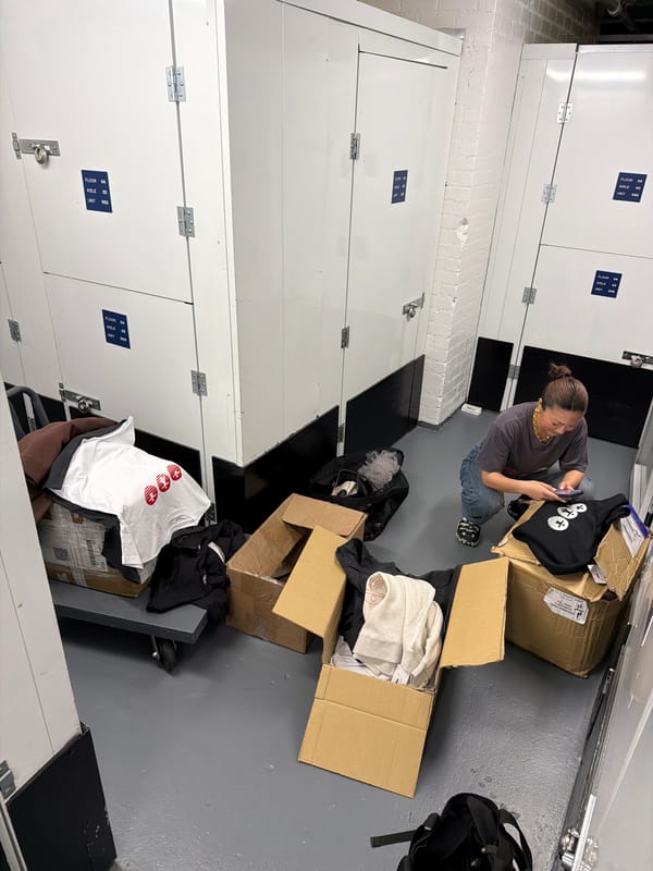 Woman photographs products in NYC storage facility