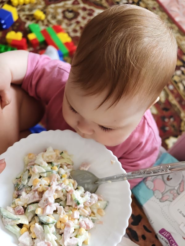 Family morning activities captured in Russian household