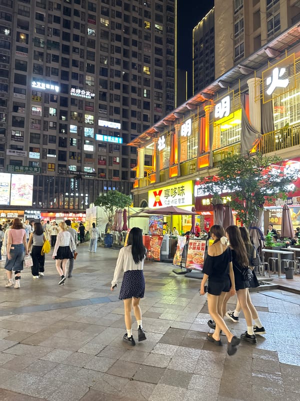 Nighttime street life documented in Chongqing High-tech Zone