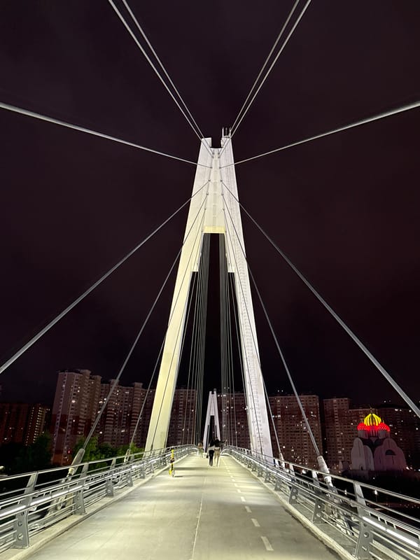 Inside and around the Crocus City complex on a June night