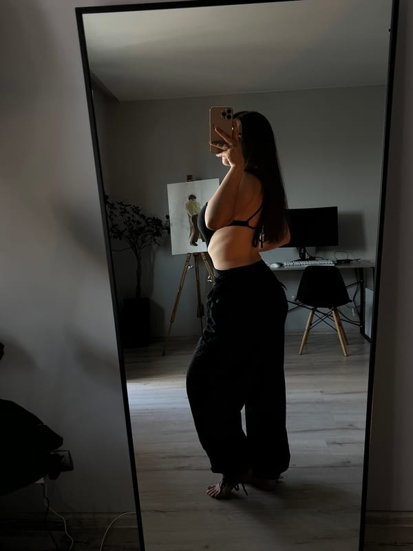 Mirror selfie session at home in Ternopil, multiple outfits