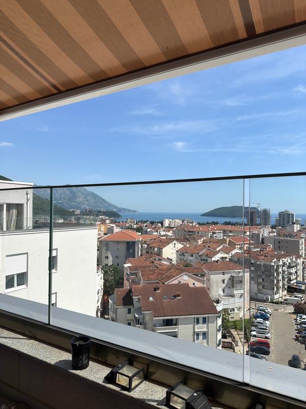 Quiet afternoon moments with sleeping Akita and cooking in Budva