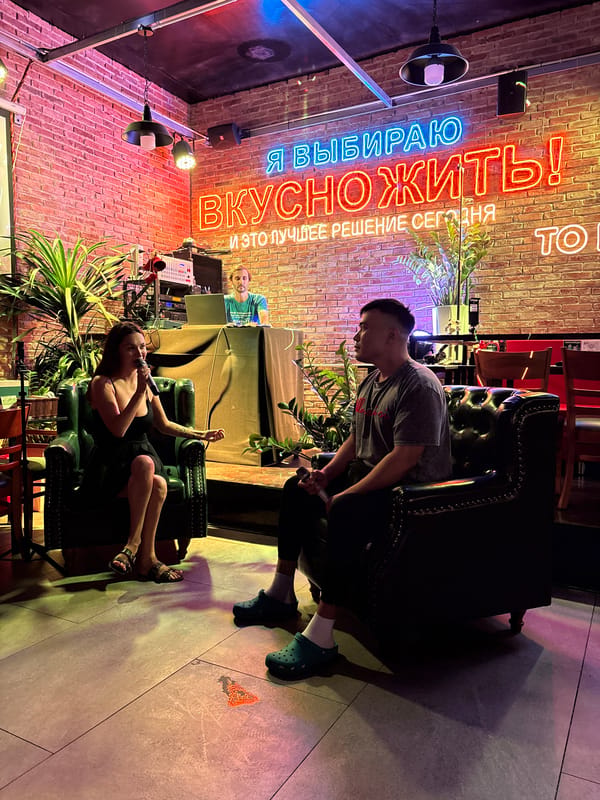 Nostalgia-themed quiz night at a Russian-style bar