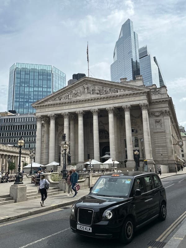 Morning street life documented in London's financial district