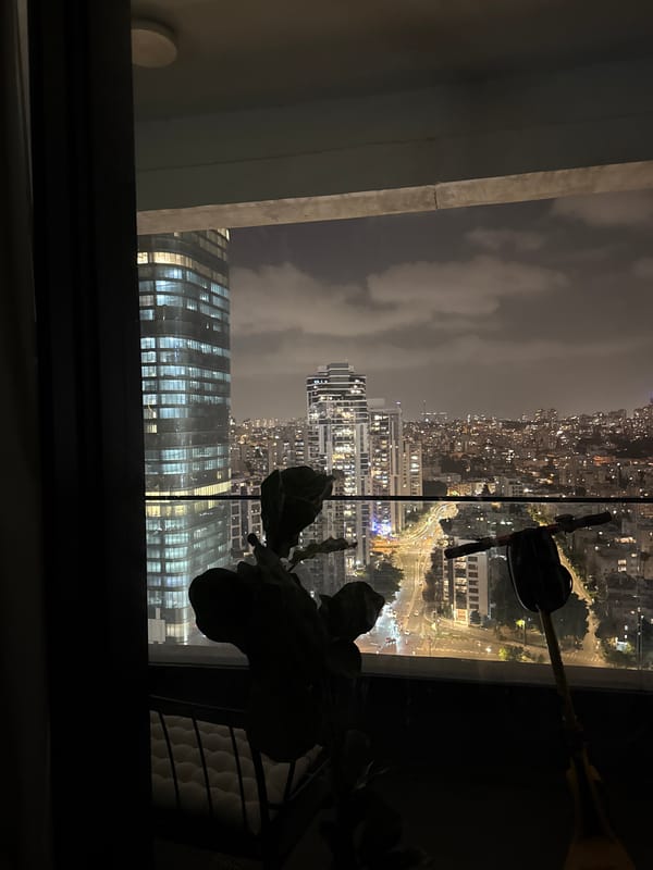 Tel Aviv evening captured through nighttime skyline and urban scenes