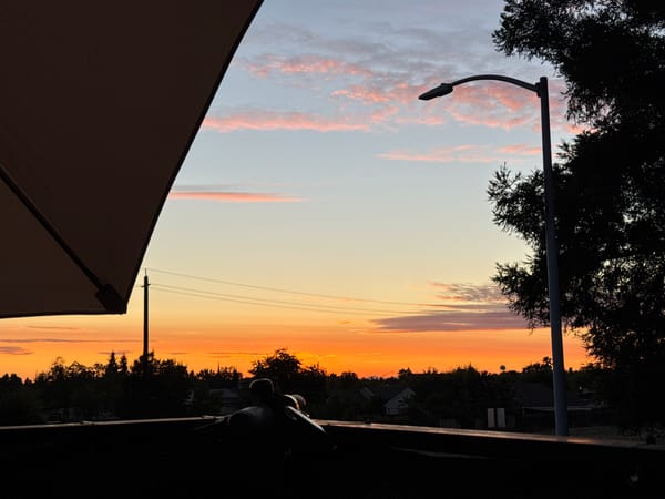 Sunset over Sacramento suburbs, multiple angles