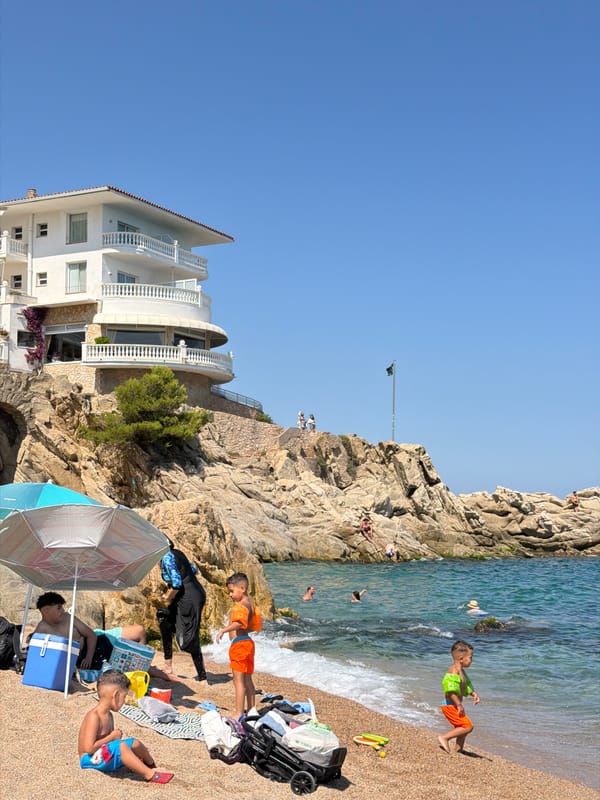Lazy summer afternoon on the Costa Brava at Platja d'Aro