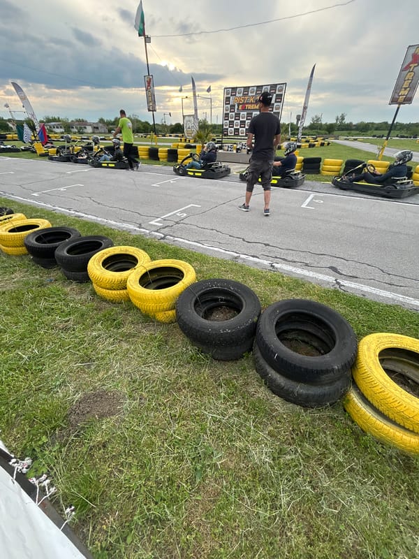 Go-kart track activity documented in Krasen, Bulgaria