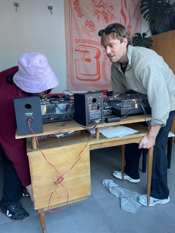 DJ equipment setup observed in Buenos Aires