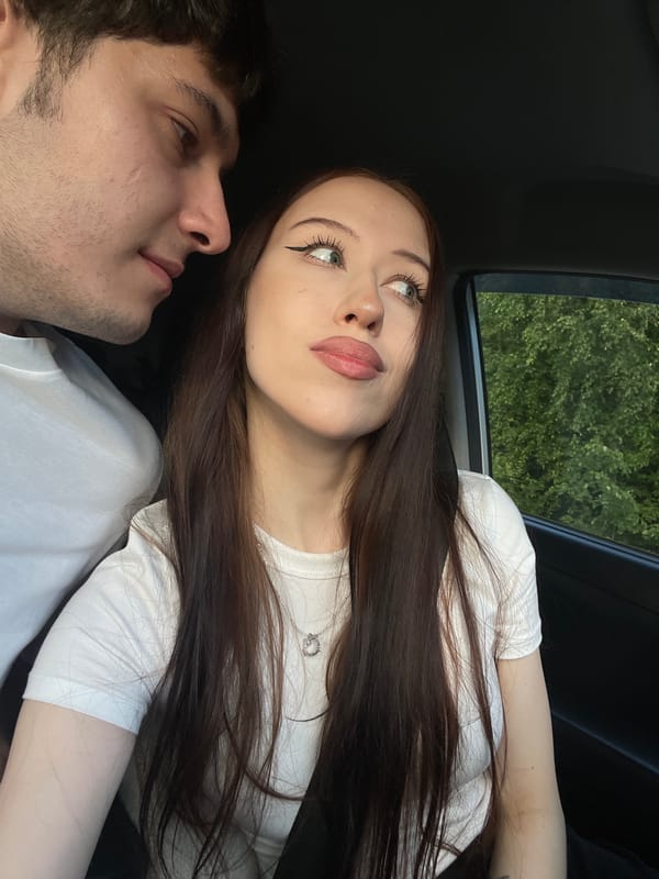 Car selfies and stormy skies on a summer outing near Gavrilovka