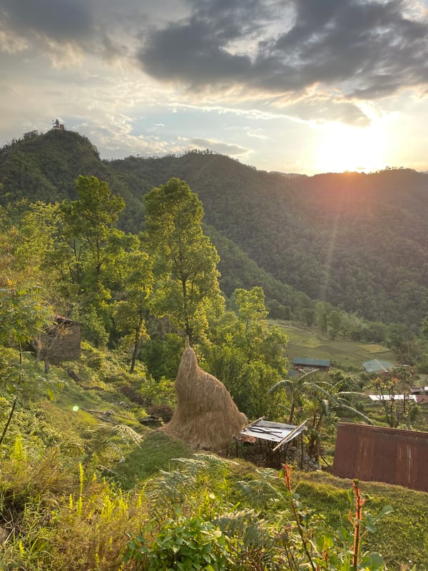 Morning landscapes documented in Pokhara, Nepal