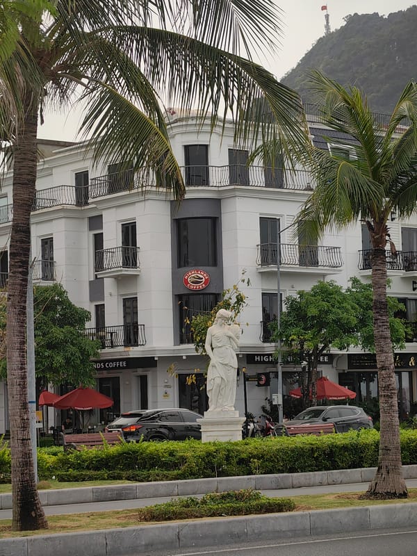 Street murals showcase Ha Long Bay scenery in Vietnam