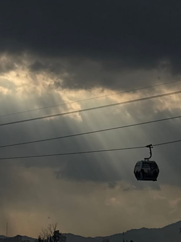 Rainy evening documented across Mexico City landmarks and transit
