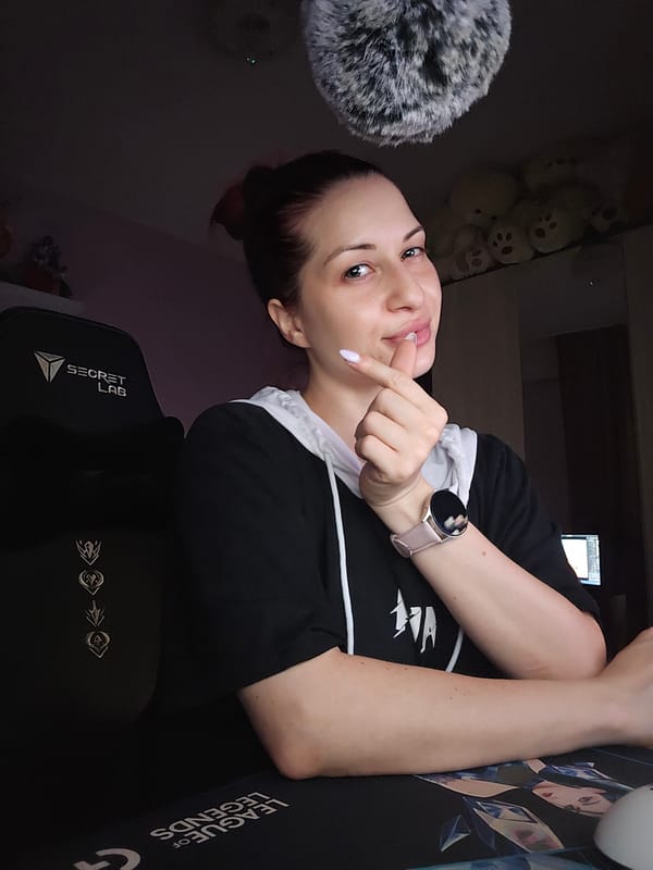 Woman documents RGB gaming setup in Burgas apartment