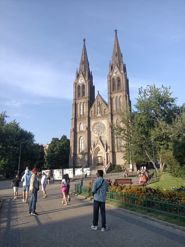 Afternoon streets and landmarks around central Prague