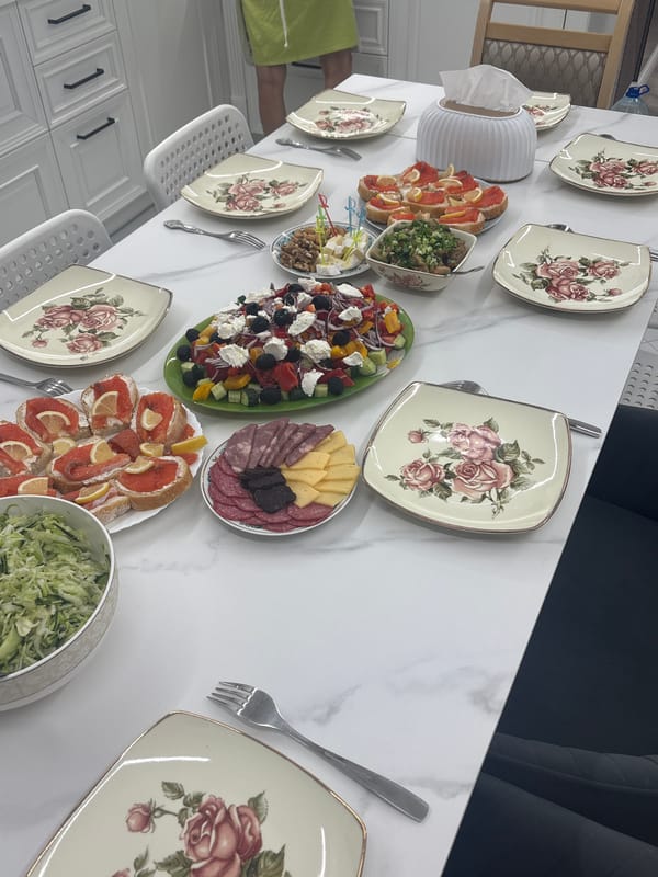 Mediterranean meal documented in Astrakhan, Russia
