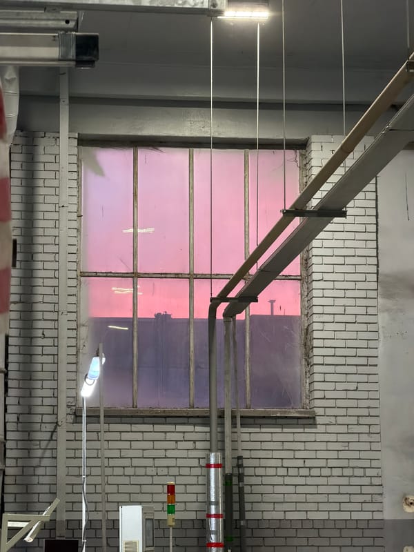 Dawn observations recorded inside Chaikovsky building and warehouse
