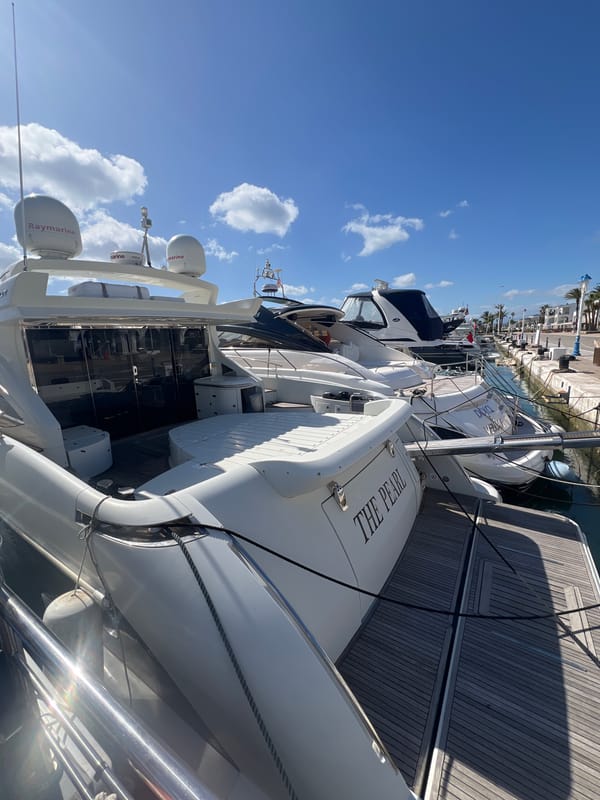 Luxury yacht 'The Pearl' documented at M'Diq marina